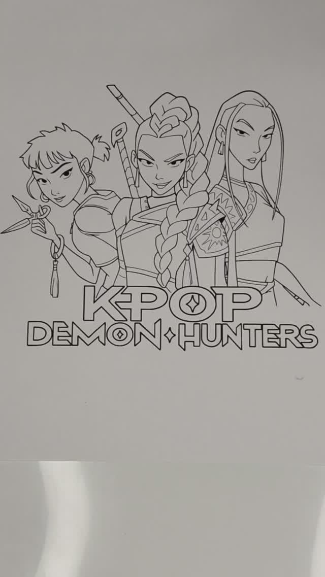 ⚔️ KPOP Demon Hunter | Fan Art Drawing #art #drawing #coloring#kpopdemonhunters #shortsvideo
