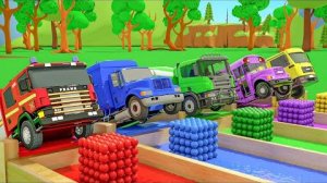 Песенка про мороженое — детские стишки и песенки — разноцветные шарики, изучающие цвета машинок