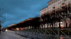 Вечереет. Новочеркасский проспект. Санкт-Петербург.