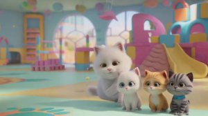 Мультики для детей. Смотреть мультфильмы про белую кошку и ее котят. Мультики про котиков
