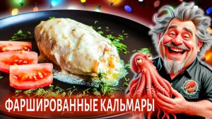 Фаршированные кальмары в сливочном соусе
