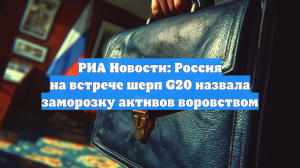 РИА Новости: Россия на встрече шерп G20 назвала заморозку активов воровством