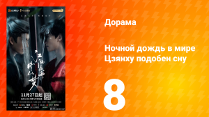 Ночной дождь в мире Цзянху подобен сну 8 серия
