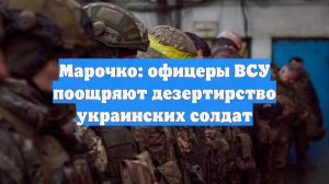 Марочко: офицеры ВСУ поощряют дезертирство украинских солдат