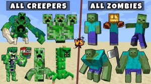 КРИПЕРЫ ПРОТИВ ЗОМБИ МАЙНКРАФТ