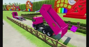 Автовозы ВЕЗУТ БОЛЬШУЮ ТЕХНИКУ: экскаваторы, грузовики, ТРАКТОРА — мультик для самых МАЛЕНЬКИХ