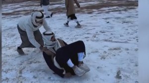 Пустыни Саудовской Аравии покрылись снегом