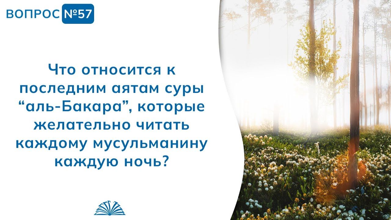 Вопрос № 57. Что относится к последним аятам суры «аль-Бакара? | Абу Яхья Крымский смотреть онлайн