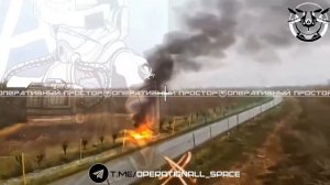 🎮❌🇺🇦Уничтожение всушного транспорта с пехотой в районе Благодатовки на Купянском направлении…🗺️