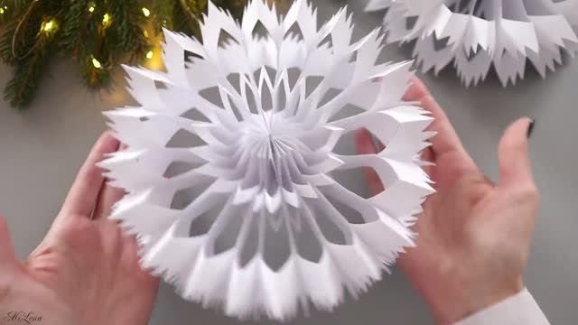Супер крутая снежинка из бумаги ❄️ Как сделать 3D снежинку из бумаги? ❄️ Просто и очень красиво!