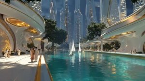 Город будущего! Видео от ИИ.