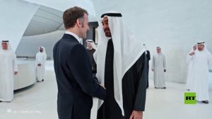 مشاهد من استقبال إيمانويل ماكرون في أبوظبي