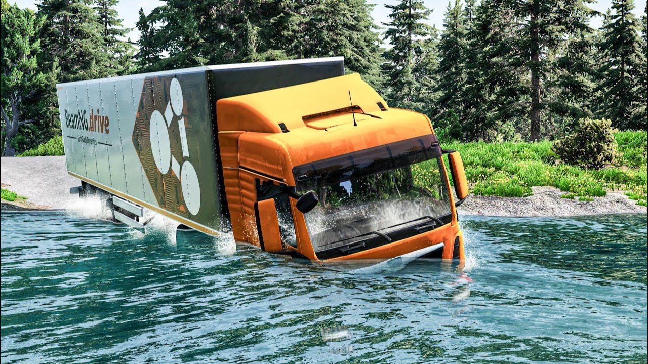 МАШИНКИ ВИДЕО ПРО МАШИНКИ СИМУЛЯТОР КРАШ-ТЕСТА ПЕРЕЕЗЖАЕМ ГЛУБОКУЮ РЕЧКУ ИГРУШКИ МАШИНКИ