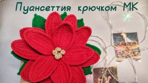 Пуансеттия крючком // Мастер-класс по вязанию крючком // Вяжем пуансеттию