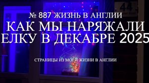 Как мы наряжали ёлку в декабре 2025 года. № 887 Жизнь в Англии