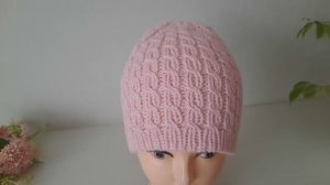 Шапка Розовая нежность. / Узор и закрытие макушки./