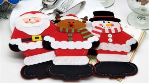 Новогодние Чехлы для Столовых Приборов 1/2/3 шт. Артикул на AliExpress: ALI280153072