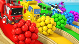 Мультики для детей - Мультфильмы про машинки - Учим английский детям - Мультики про машинки