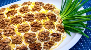 Салат "АНАНАС" – рецепт эффектного и вкусного праздничного салата!