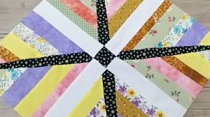 ❤️ Лоскутный блок, от которого невозможно оторвать взгляд! 💥 Креативные идеи по остаткам ткани.