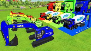 КАТАЕМСЯ ПО КРУТЫМ ТРАССАМ НА ФЕРМЕ - МУЛЬТИКИ ПРО РАЗНОЦВЕТНЫЕ ГРУЗОВИКИ И МАШИНКИ ДЛЯ ДЕТЕЙ 🚜 #1