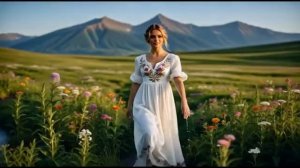 Частушка про луг горы и купание в речке