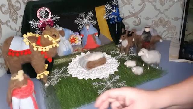 Мой Рождественский вертеп. Валяный из шерсти.