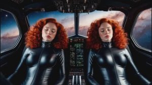 Эмбиент-путешествие: спящие девушки в интерьерах футуристичного космического корабля 🎵🚀