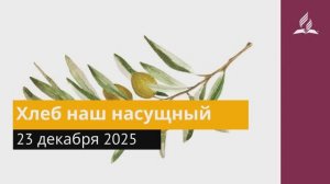 23 декабря 2025. Хлеб наш насущный. Под сенью благодати.