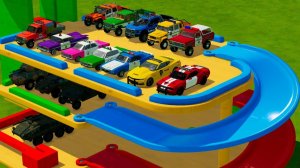 Машинки летают и прыгают! Развивающие мультики Машины помощники. Мультфильмы про машинки