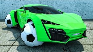 Мультфильм о замене колеса автомобиля | мультяшный футбольный мяч | Герои города колес - спортивный