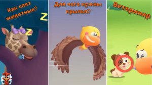Игра "BabyBus. Как спят животные, ветеринар, крылья". Детская познавательная игра.