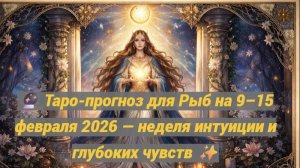 🔮 Таро-прогноз для Рыб на 9–15 февраля 2026 — неделя интуиции и глубоких чувств ✨