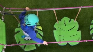 Беатрис жутко испугалась высоты, веревочный парк Медиа Плаза Краснодар