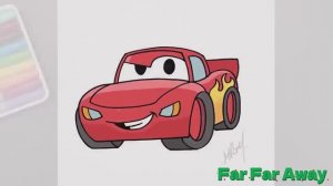 Как нарисовать Молния Маккуин 🚗  Видео для детей 🤩