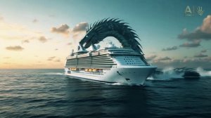 Нападение морских чудовищ на пассажирский лайнер! Видео от ИИ.