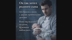 ОН ТАК ХОТЕЛ РОДНОГО СЫНА, ЧТО БРОСИЛ ЖЕНУ С ДВУМЯ ПРИЕМНЫМИ ДЕТЬМИ.....