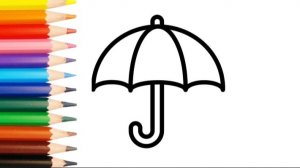 Рисуем зонтик, от 2 лет. Рисуем вместе с малышами! | Рисунок | Малыши | Зонтик | Легко |