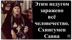 Средство от духовного Недуга, поразившего всё человечество... Схиигумен Савва