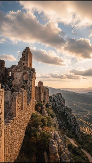 Полёт над руинами старого замка