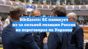 DikGazete: ЕС паникует из-за позиции РФ на переговорах по Украине
