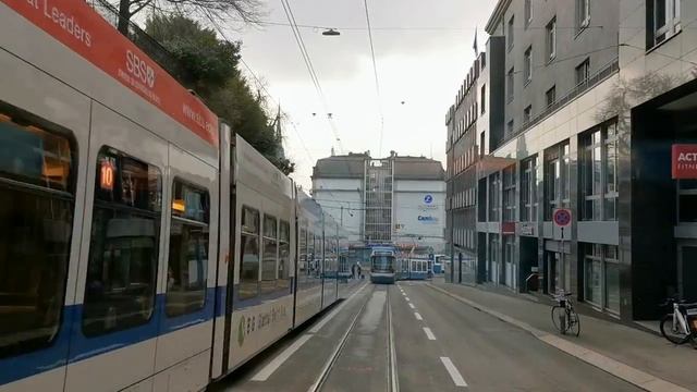 Швейцария Цюрих Маршрут трамвая 7