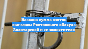 Названа сумма взяток экс-главы Ростовского облсуда Золотаревой и ее заместителя