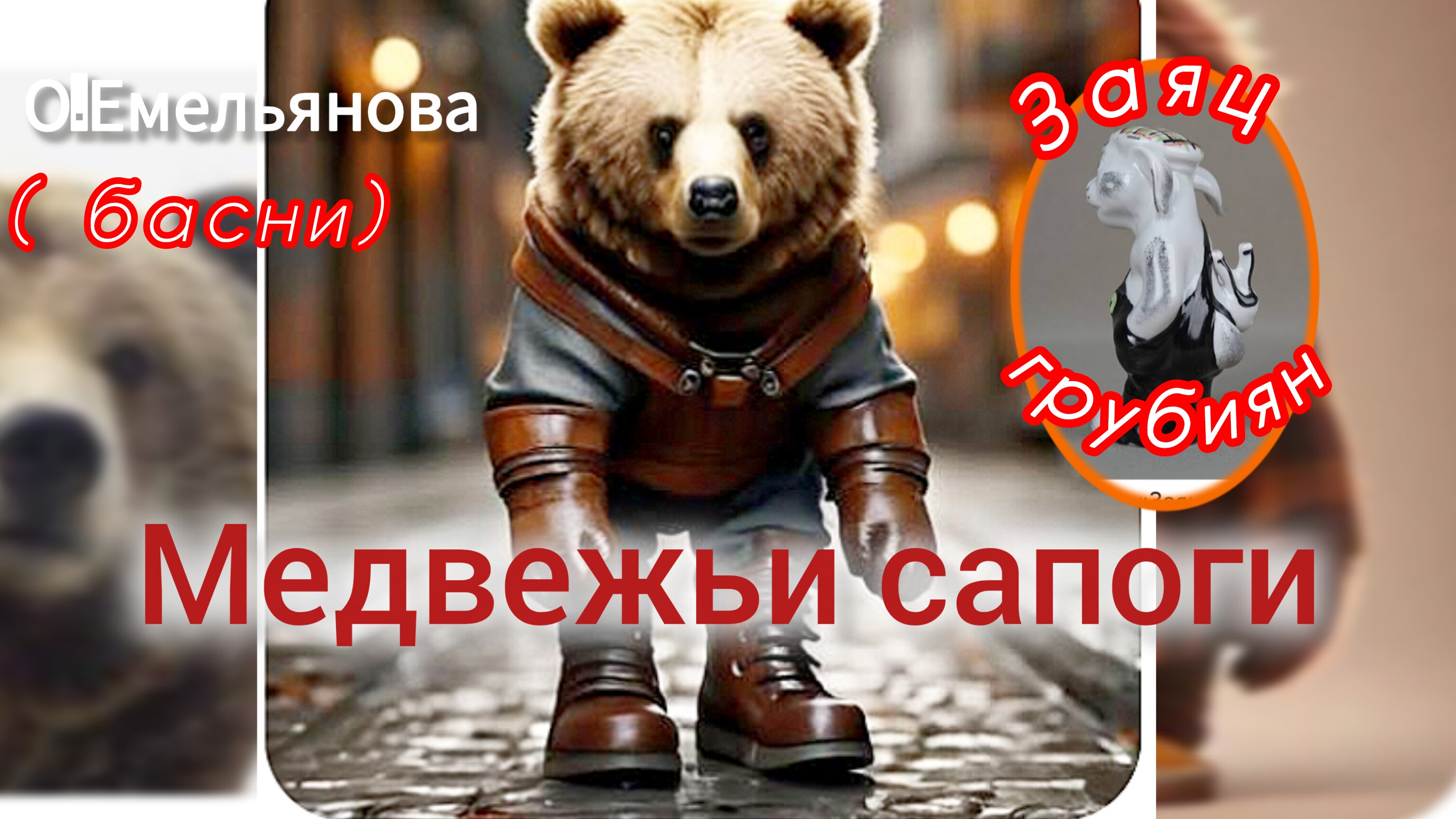 "Медвежьи сапоги", "Заяц -грубиян" ( Басни) О. Емельянова