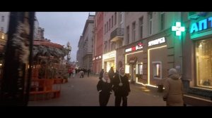 Москва новогодняя  2025-2026   Старый Арбат часть 2