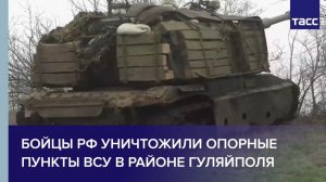 Бойцы РФ уничтожили опорные пункты ВСУ в районе Гуляйполя