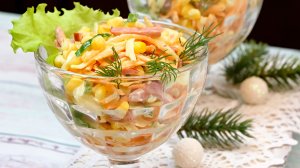 Экспресс-салат "Венеция" за 10 минут - быстрый и сытный салат на праздничный стол!