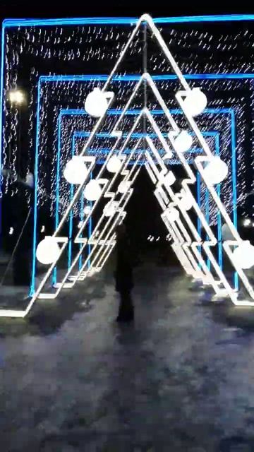 decorations of the city of Lipetsk New Year's theme art object Russia