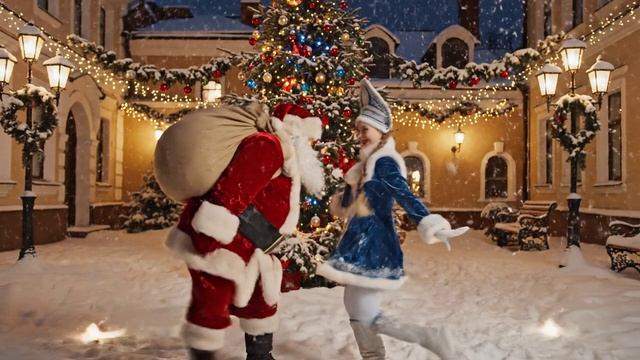 нейронка дед мороз и снегурка танцуют