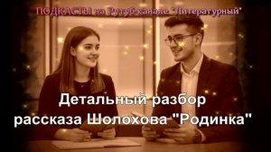 Детальный разбор рассказа Шолохова "Родинка"